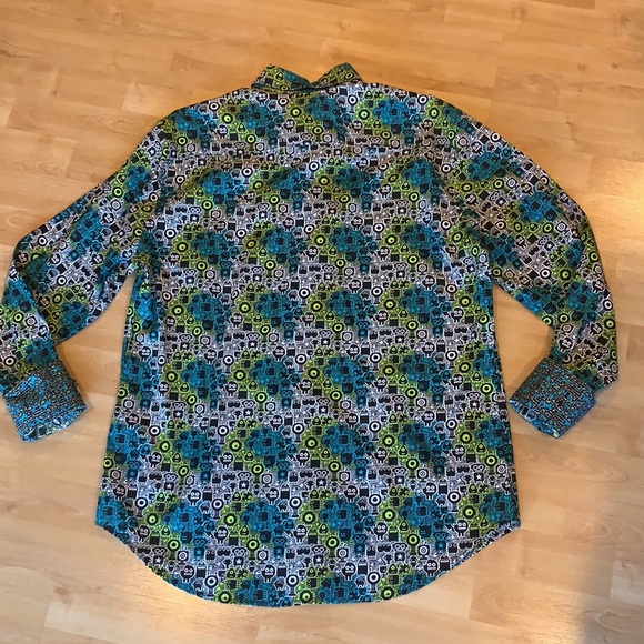 ROBERT GRAHAM Hannam Classic long sleeve button Shirt Medium NEW $198 - Picture 4 of 9